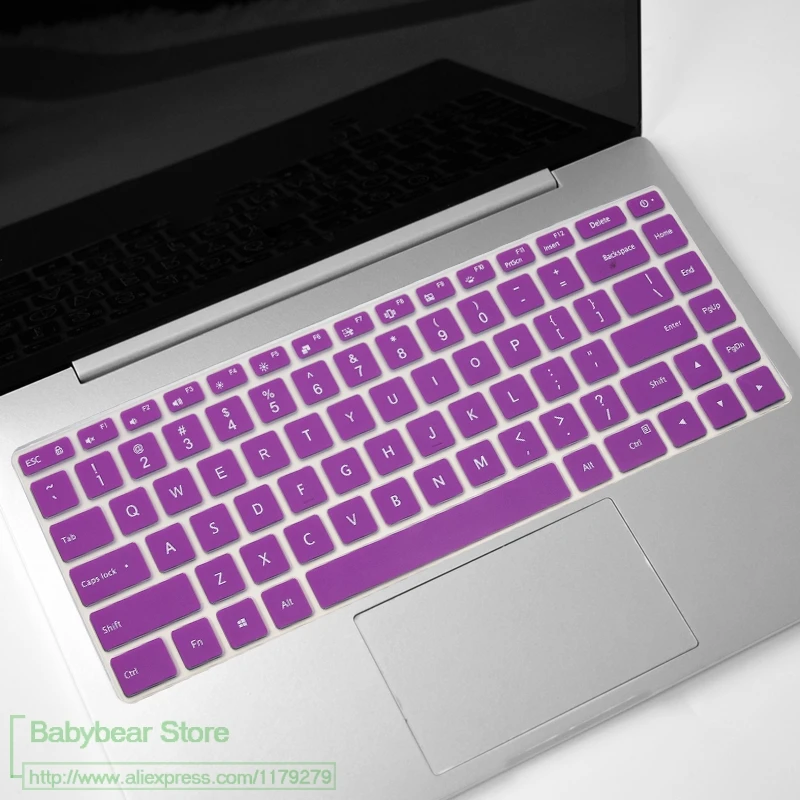 purple Для Xiaomi Mi notebook Pro 15 15,6 i7-8550U i5-8250U ноутбук Цветной силиконовый чехол для клавиатуры защитный чехол для ноутбука - Цвет: purple