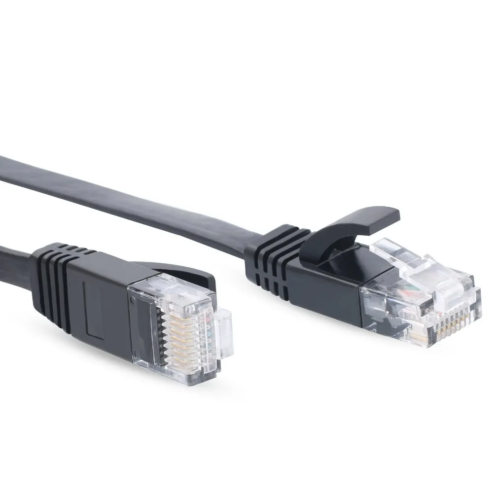 6pack 3m 10FT cable CAT6 Flat UTP Ethernet Network Cable RJ45 Patch LAN cable black/ blue / white color