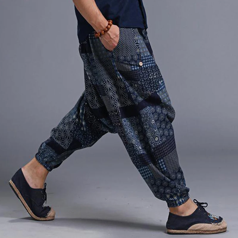 Ethnic Dance Casual Pants Loose Harem Pant Men Women Trousers Long Pants Cotton Linen Pants Hombre Sweatpants Unisex Trousers
