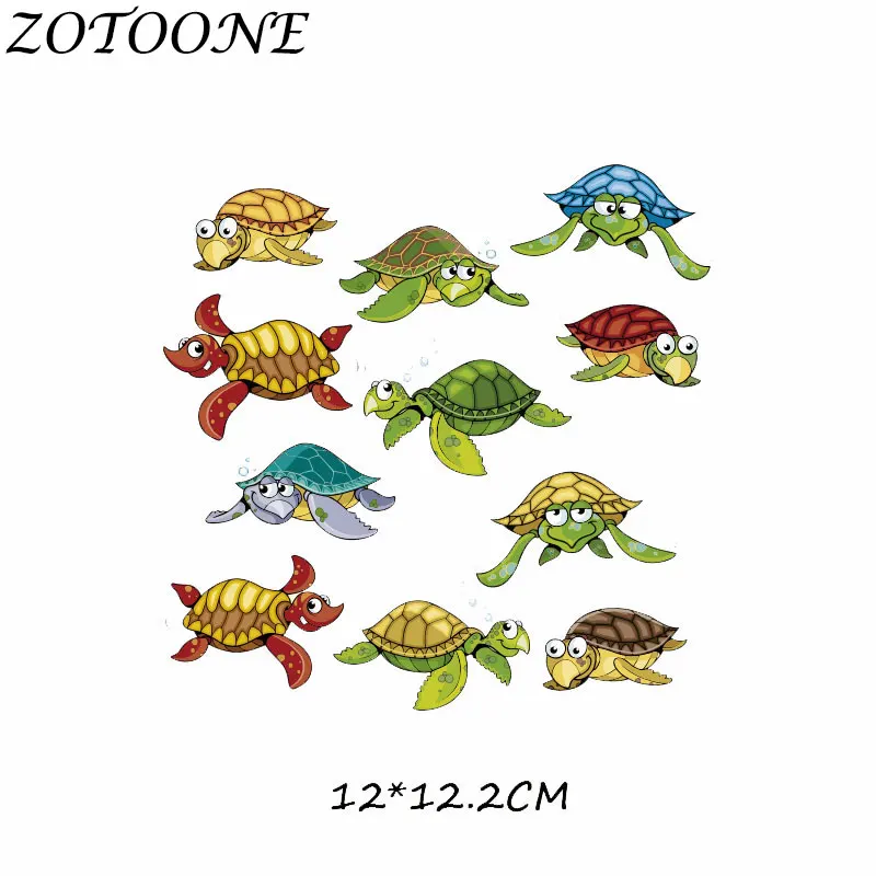 ZOTOONE DIY нашивки с теплопередачей для аппликация на одежду Детская одежда украшения милый мультфильм животных сочетание железа на нашивках - Цвет: 548