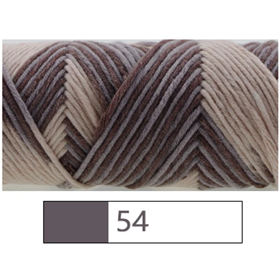 NO 54 Colour 3 шт./лот смешанные цвета детские хлопчатобумажная пряжа натуральная мягкая молочная толстая пряжа для вязание крючком из шерсти вплетать в пряжу нить ручной работы - Цвет: NO 54 Colour