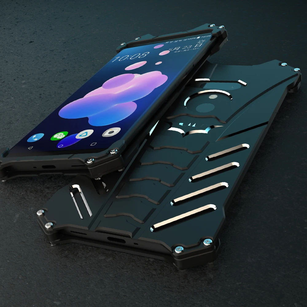 Для стиля HTC U ultra U11 Plus U12 + чехол Броня с тяжелой пылью металлический алюминиевый