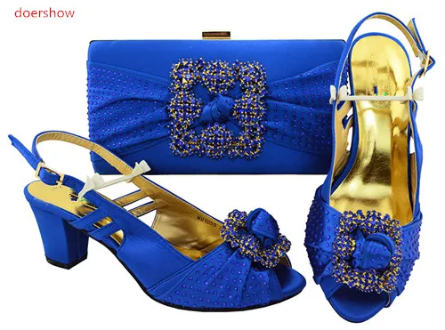 Doershow итальянская женская обувь и сумочка Комплект Высокое качество свадебные