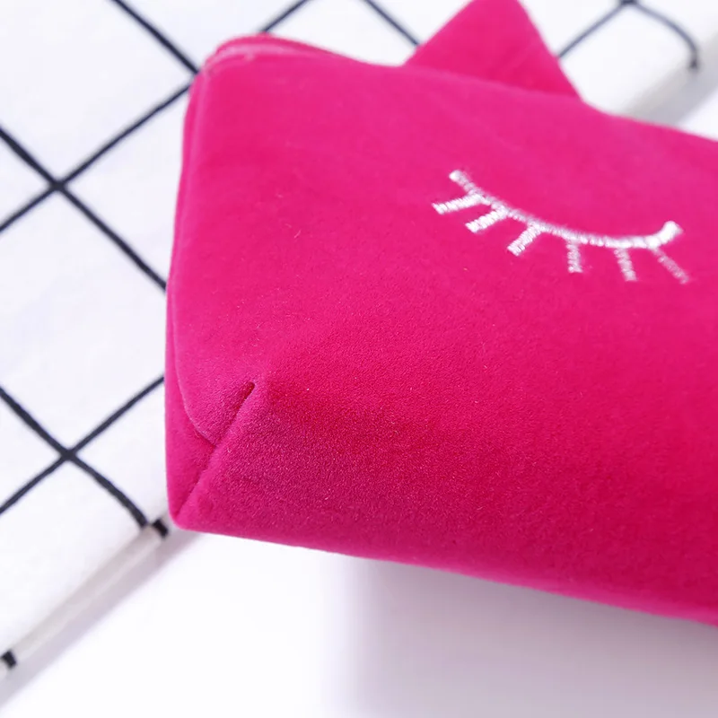 Creative Cat Plush pencil case cartoon cute bag student stationery receive Girl makeup | Канцтовары для офиса и дома