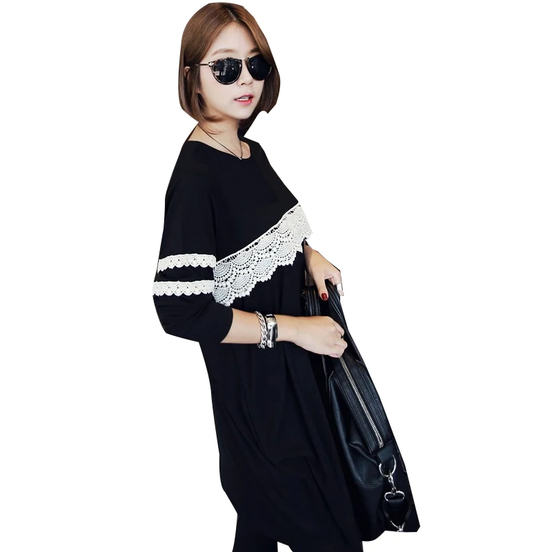 Модная одежда для беременных черное платье кормящих матерей грудного