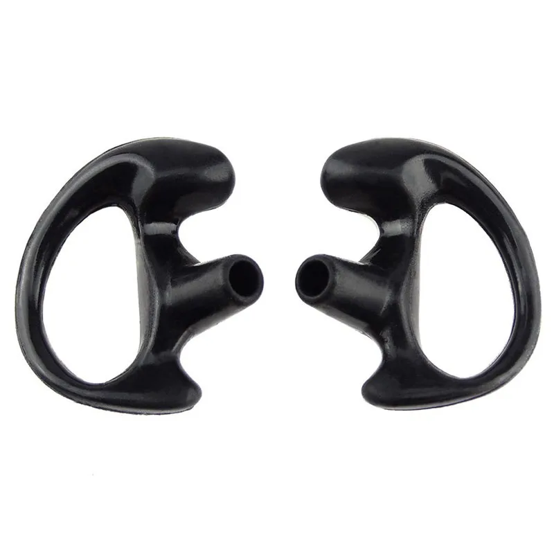 A Pair 2pcs Large Silicone Earmold Earbud for Universal Walkie Talkie Radio Air Acoustic Coil Tube Earpiece Headphone