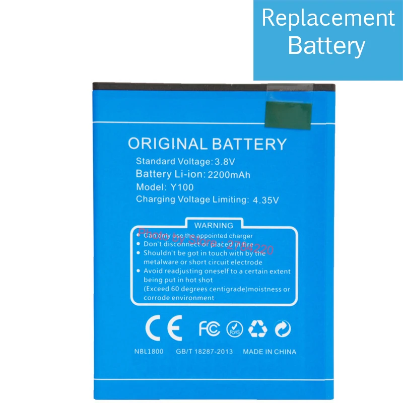 

3.8V 2200mAh Y100 Replacement Battery For DOOGEE Y100 Pro Bateria Batterij Mobile Phone Batteries