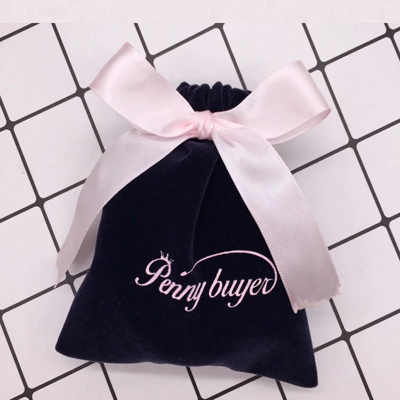 

200pcs lot Personalized velvet Jewerly earring bag Anniversary Birthday Festival party favor gifts package Wedding candy bag