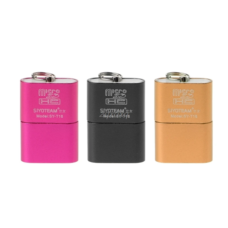 Портативный мини считыватель карт памяти из алюминиевого сплава USB 2 0 A Micro SD TF