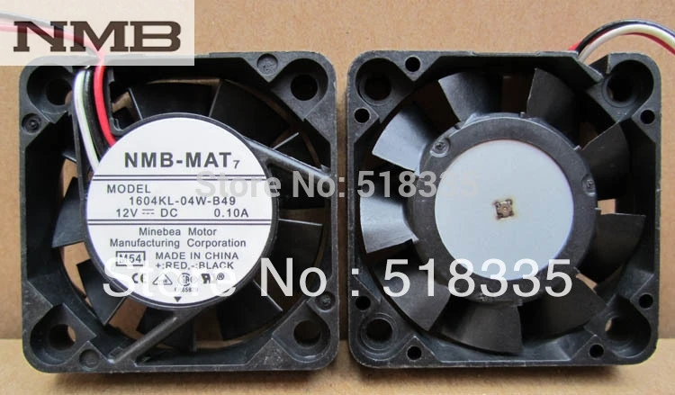 Для NMB 1604KL-04W-B49 DC12V 0.10A 40X40X10MM серверный инвертор Охлаждающий вентилятор |