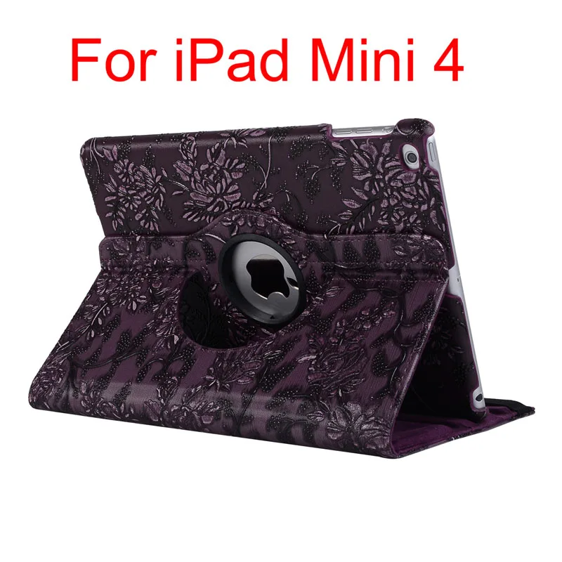 Case Вращающийся на 360 градусов чехол-подставка для iPad Air 2 5 6 iPad 9,7 5 6th для iPad Mini 1 2 3 4+ ручка+ пленка - Цвет: Case