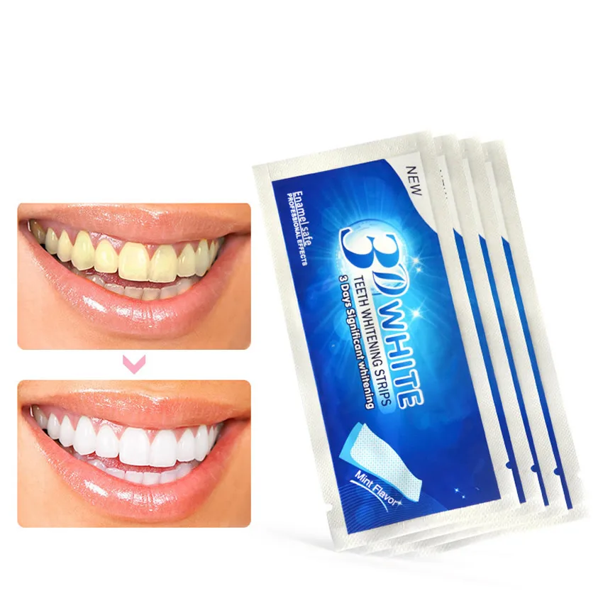 3 пары/партия 3D отбеливающий гель полоски Ярко белая Dental лечения набор для