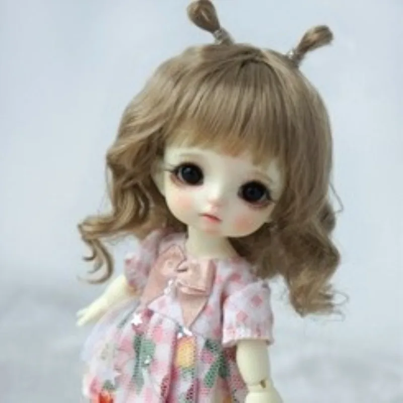 

BJD wig for 12 bjd doll 5 to 6 inch head light brown