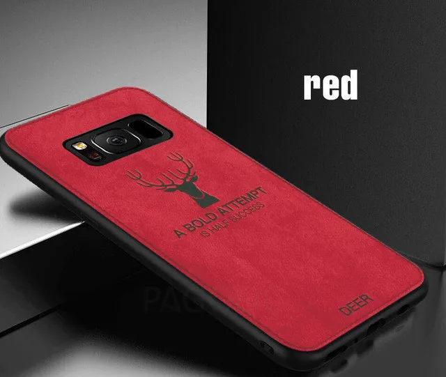 Red Деловой Мягкий тканевый чехол на заднюю панель для samsung Galaxy S8 S9 A6 A8 Plus S8 S9 противоударный чехол для samsung Note 8 9 чехол для телефона - Цвет: Red