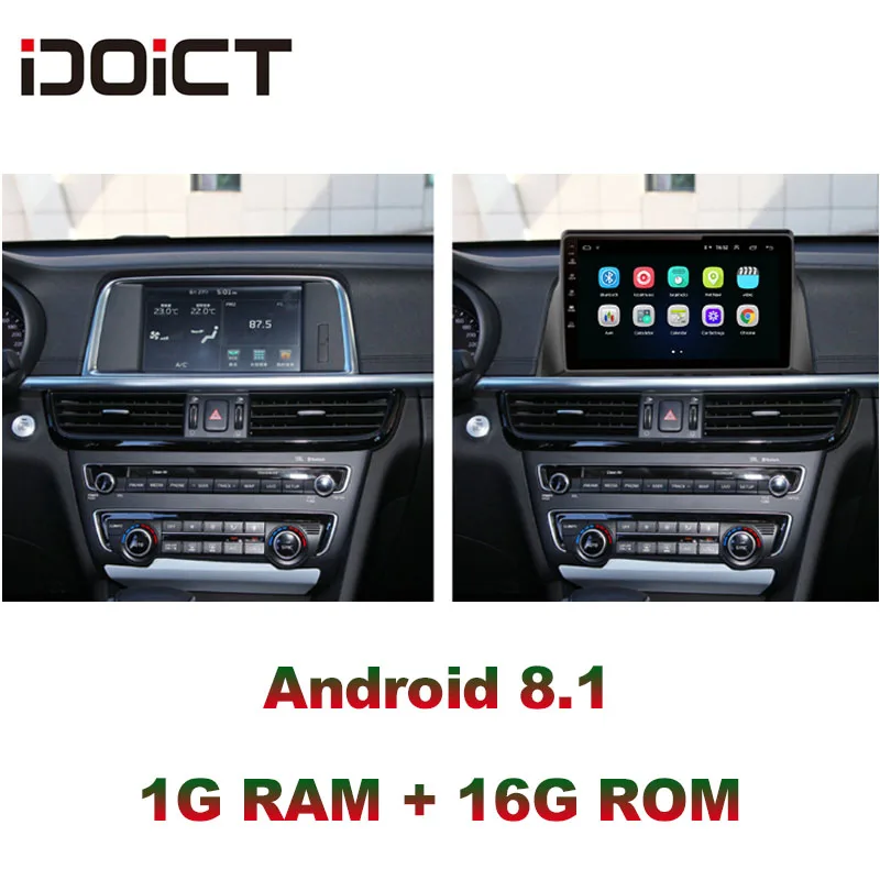 IDOICT Android 8,1 автомобильный dvd-плеер gps навигация Мультимедиа для KIA optima K5 радио стерео bluetooth