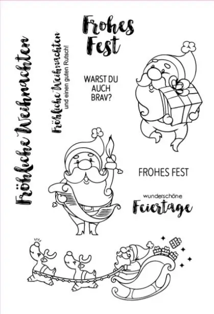 Прозрачный силиконовый штамп с Санта Клаусом печать для скрапбукинга сделай сам