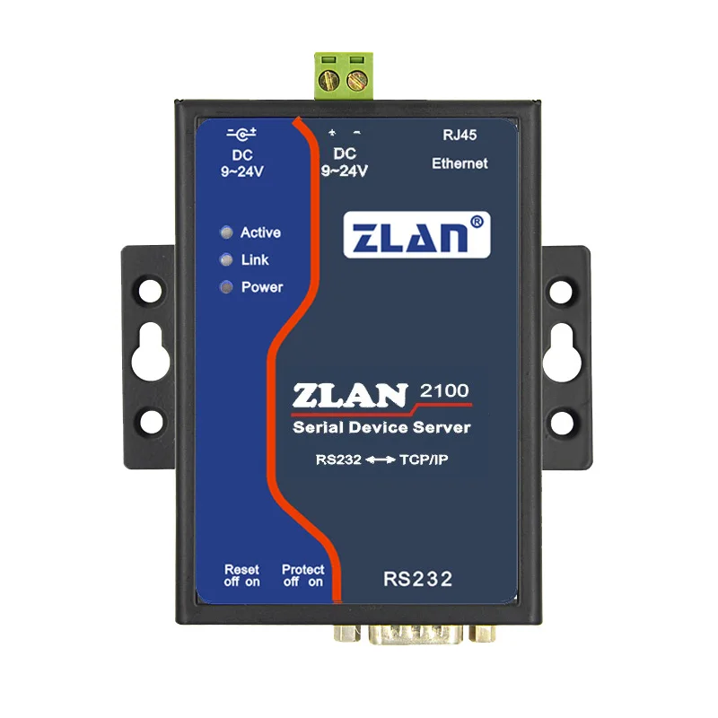 232 поворот Ethernet к TCP/IP Поворотная сеть RS232 RJ45 сетевому порту ZLAN2100|Детали и