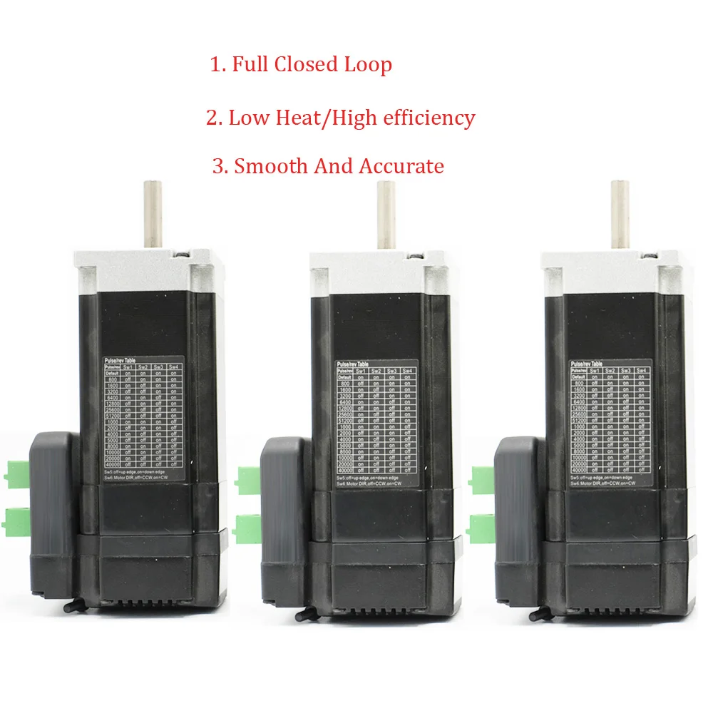 

3 шт./лот Nema23 0.6Nm 188W интеграция DC Серводвигатель + мотор для распознавания изображений Высокая точность низкая вибрация