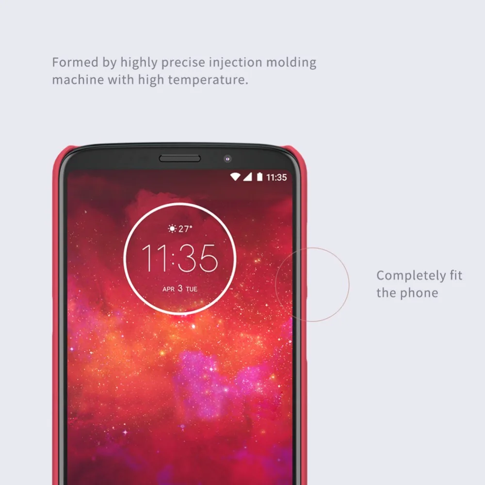 Чехол для Moto Z3 /Moto Play NILLKIN Матовый Жесткий чехол накладка из поликарбоната Motorola +