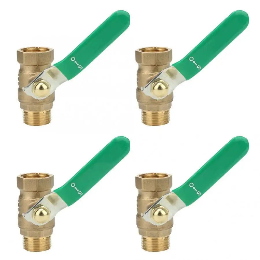 G1/4 &quotG3/8&quot G1/2 &quotG3/4&quot 4 размера резьба штырь гнездо Латунная Труба шаровой клапан
