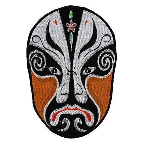 Mask 6 1 шт. в китайском стиле Пекинская опера маски для лица модная ткань вышивка железные на патчи аппликация Швейные принадлежности TH822 - Цвет: Mask 6