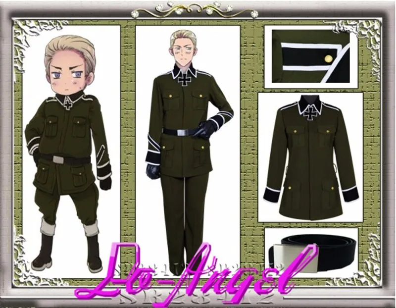 Аниме Axis Powers Hetalia Германия военная форма костюмы для косплея на заказ размер