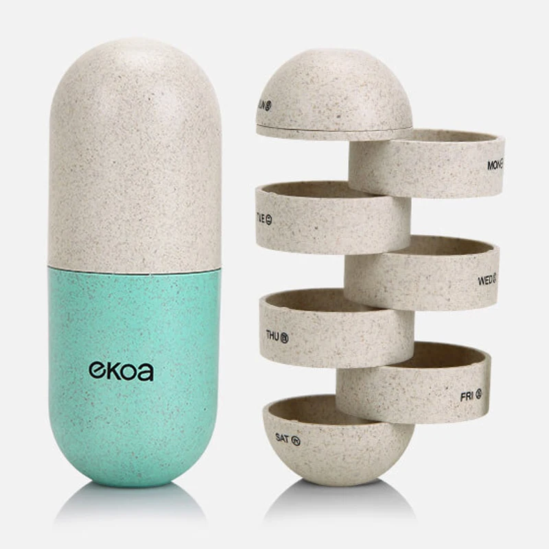 Мини 7 дневный аптечка первой помощи натуральный Материал медицина таблетки