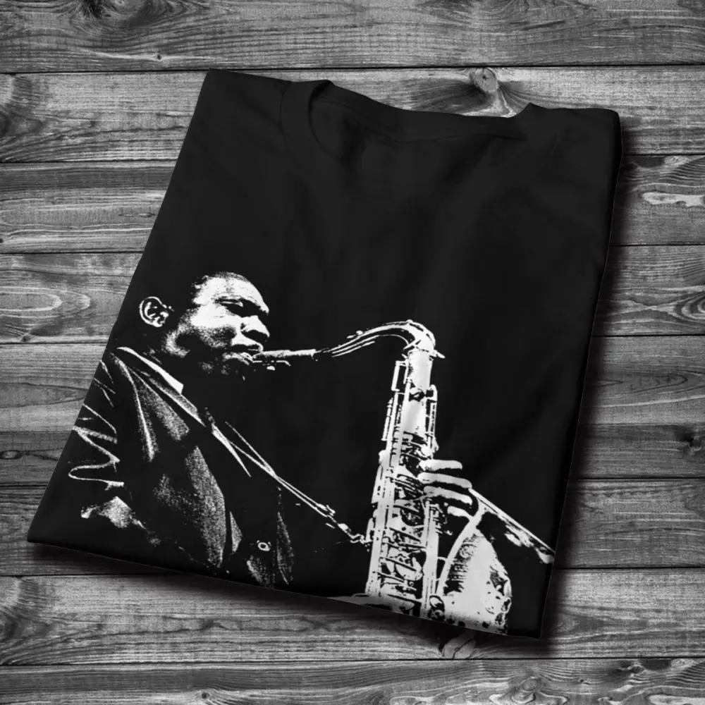 Американский джазовый саксофонист и композитор Sax Music John Coltrane футболка из хлопка с графическим рисунком