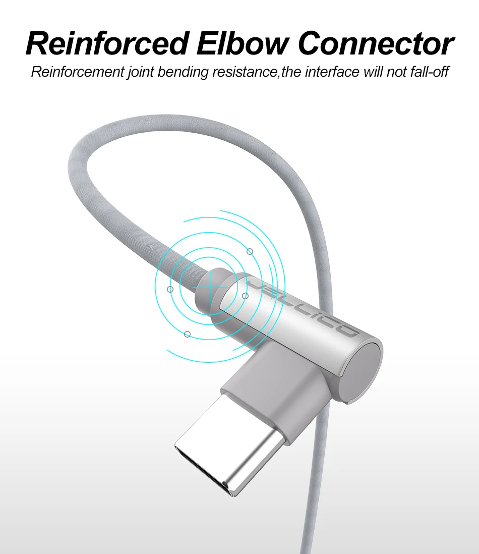 Jellico type-C 90 градусов быстрая зарядка USB C кабель l-образный шнур для передачи данных зарядное устройство для samsung S8 S9 Plus Xiaomi mi5 mi6 huawei P10 P9