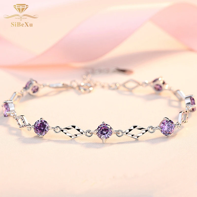 С кристальными подвесками 925 пробы браслет из серебра и один с кристаллами Swarovski Для женщин Эластичность свадебный подарок для невесты ювелирные изделия