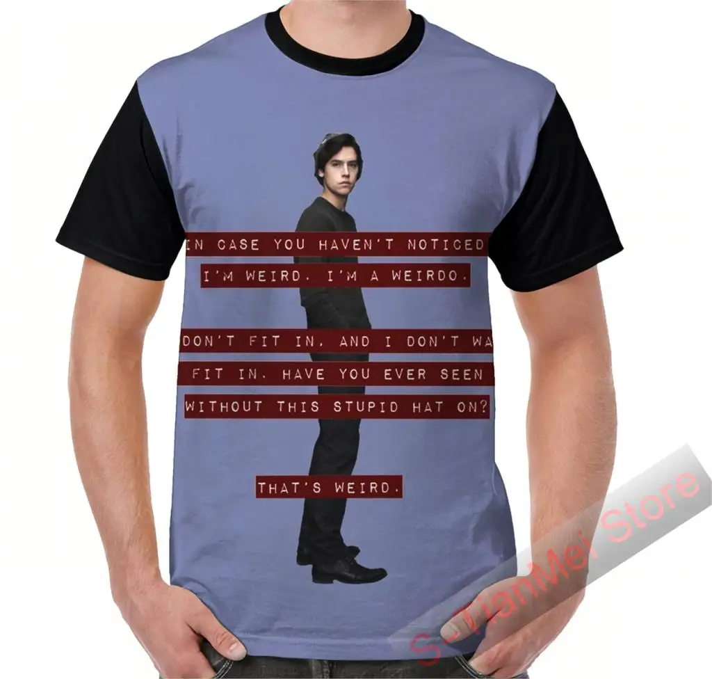 Летняя графическая футболка мужские топы футболки I'm A Weirdo Jughead Jones забавная