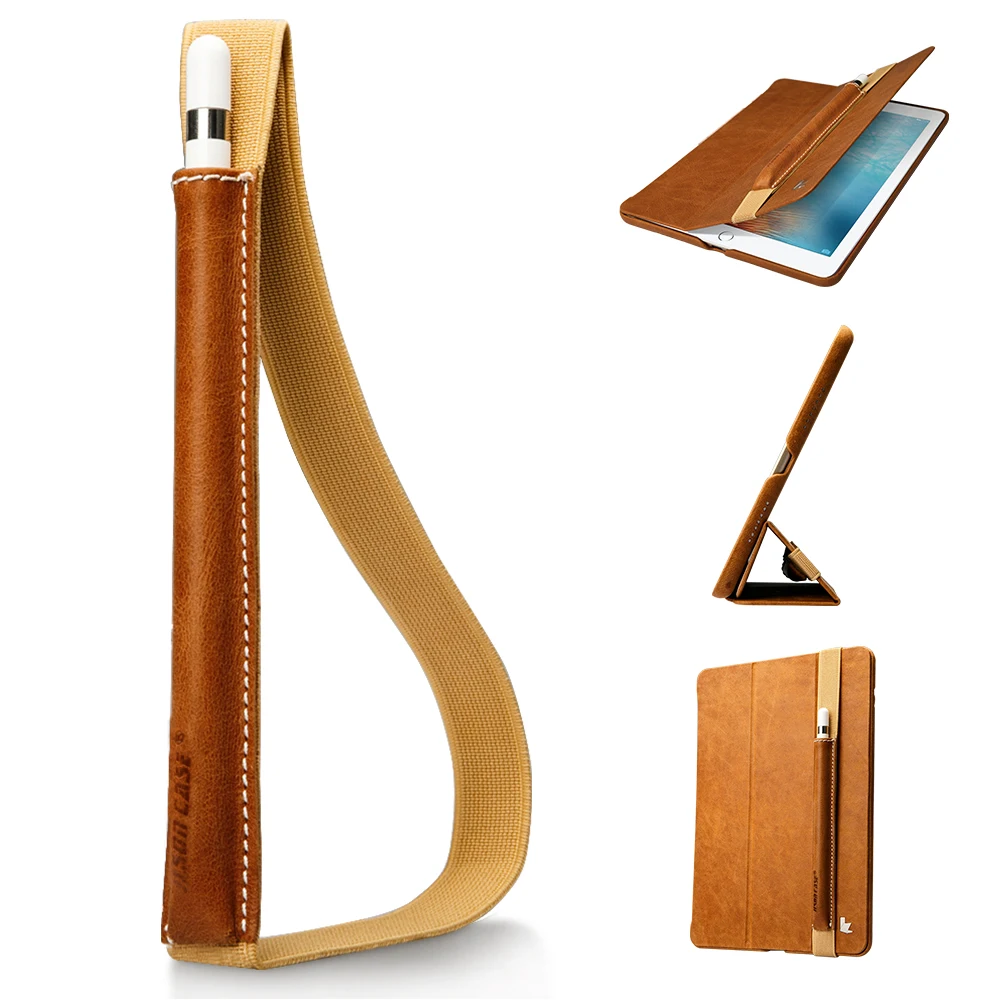 Jisoncase Genuine Leather Case for Apple Pencil Bag Sleeve Pouch iPadPro holder | Компьютеры и офис