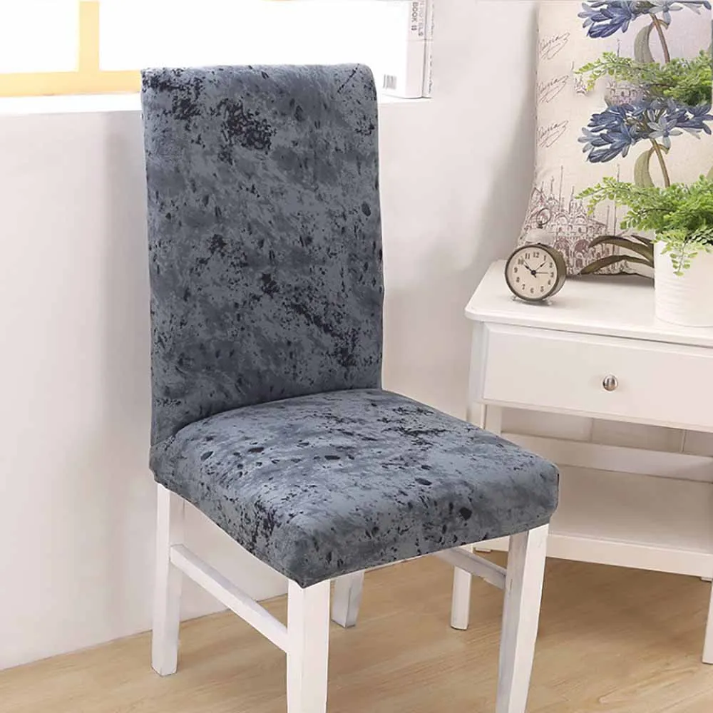 

Stretch Fabric Dining Room Wedding Kitchen Home Short Chair Seat Covers