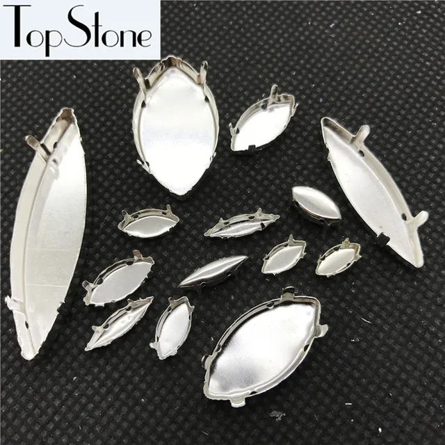 silver claw TopStone 7x15 мм 9x18 мм цвет мокко AB K9 кристалл конский глаз стразы стекло кристалл Pointback Navette причудливый Камень Смешанные цвета - Цвет: silver claw