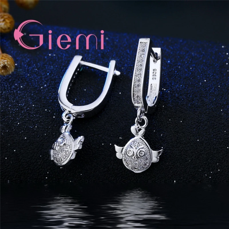 Вечерние ювелирные изделия набор милые серьги в форме животных Птица кольцо