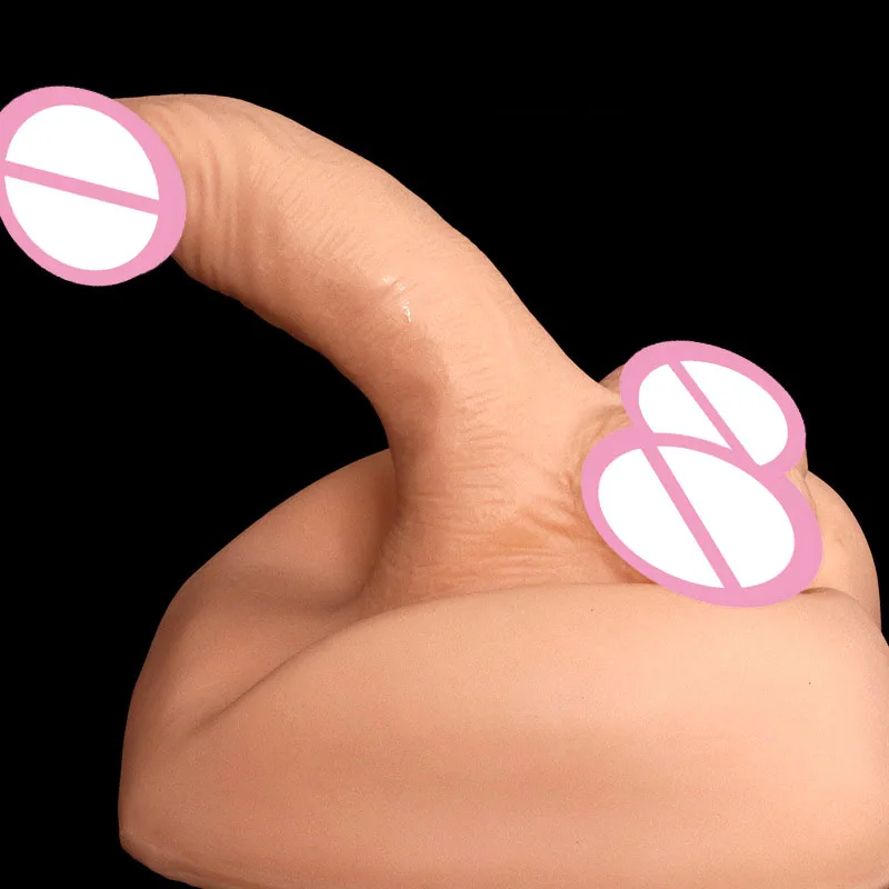 Мягкий огромный фаллоимитатор реалистичный унисекс для анального секса