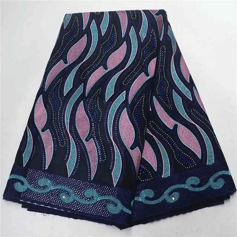 Высококачественная швейцарская вуаль кружева в швейцарской сине-зеленый