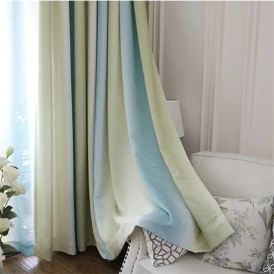Color 3 Cloth Простые современные шторы для гостиной, занавески с имитацией льна для спальни в скандинавском стиле, градиентные полосатые занавески, ткань - Цвет: Color 3 Cloth