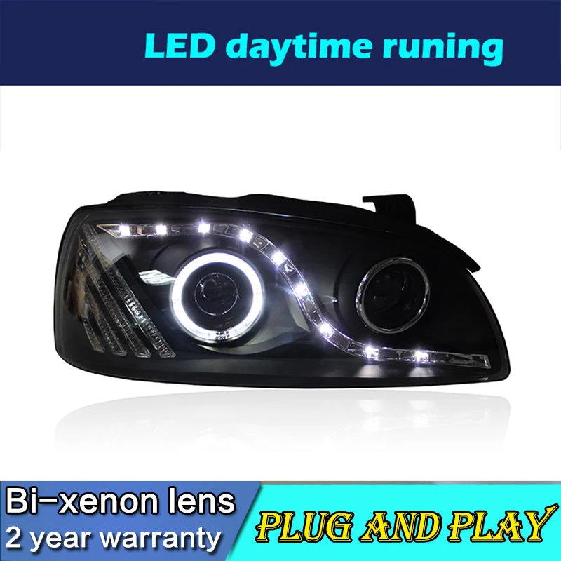 Налобный фсветильник рь для Hyundai Elantra сборка год DRL HID ксеноновый свет 2004 2005 2006 2007