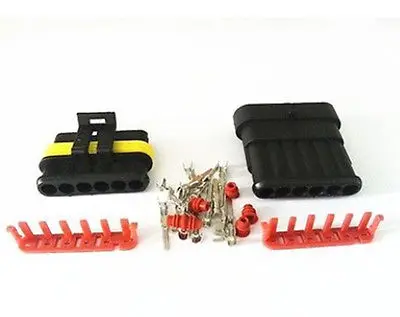 

5sets Waterproof 6 Pin Connector Plug Electrical Car Motorcycle HID