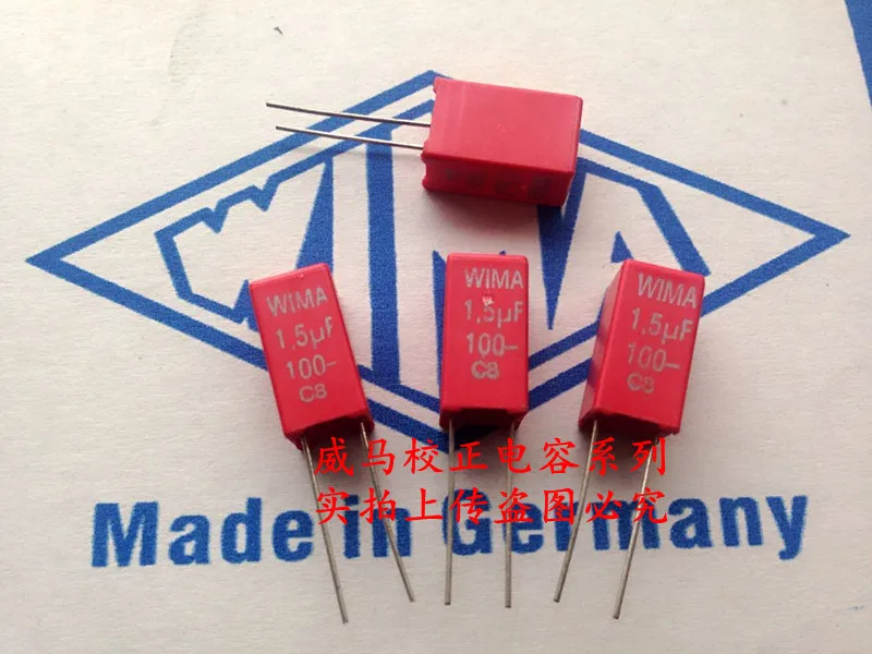 2019 hot sale 10pcs/20pcs WAMA capacitor MKS2 100V 1.5UF 100V 155 1u5 P: 5mm spot Audio capacitor free shipping