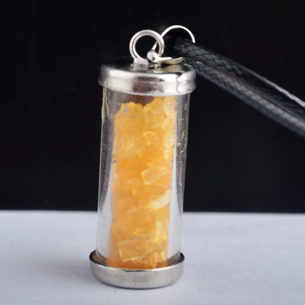 

Feng Shui Citrine Crystal Wealth Vase Pendant Y1277C