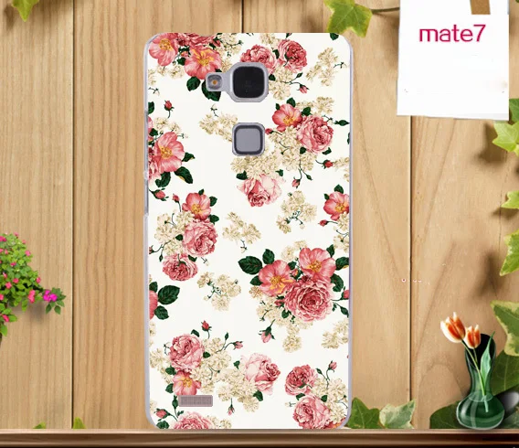 Заводская цена 9 стилей окрашенный чехол для Huawei mate 7 Красочный Рисунок красивые