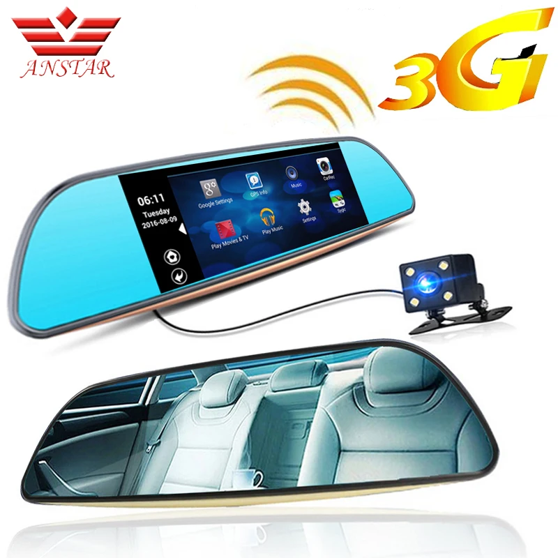 Видеорегистратор ANSTAR 3G FHD Автомобильный видеорегистратор с GPS Android 5 0 Bluetooth FM Wi Fi