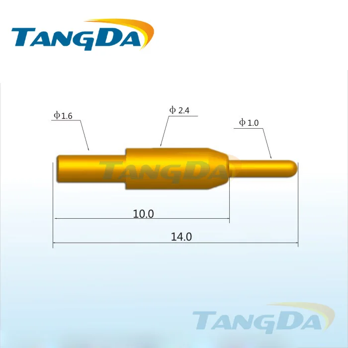 Tangda pogo pin коннектор DHL/EMS D2.4 * 14 0 мм 1.5A наперстень PCB зонд медицинский детали пресс