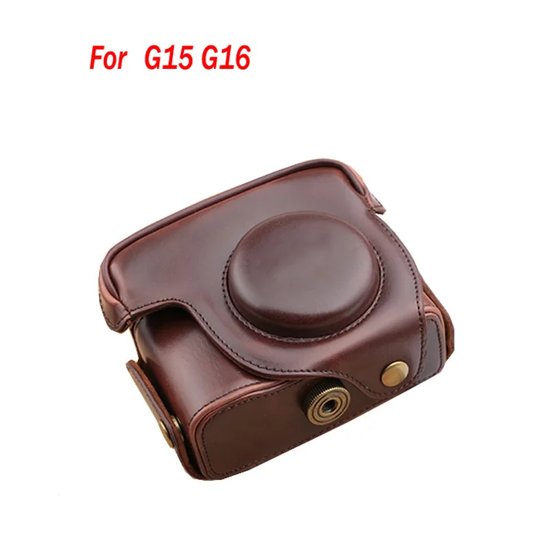Кожаный чехол для камеры Canon сумка Powershot G15 G16 DSLR плечевой ремень|case for canon|shoulder