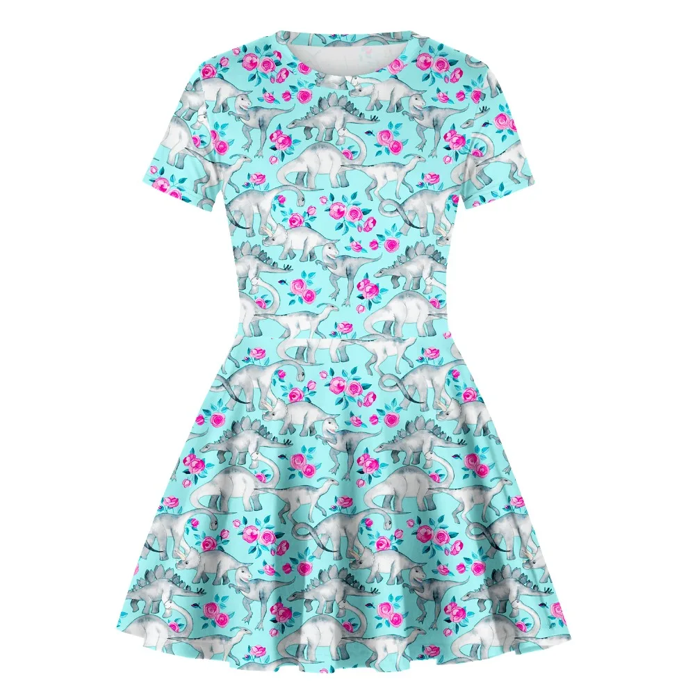 N olsollo/небесно голубые платья летнее платье для девочек с цветочным рисунком и