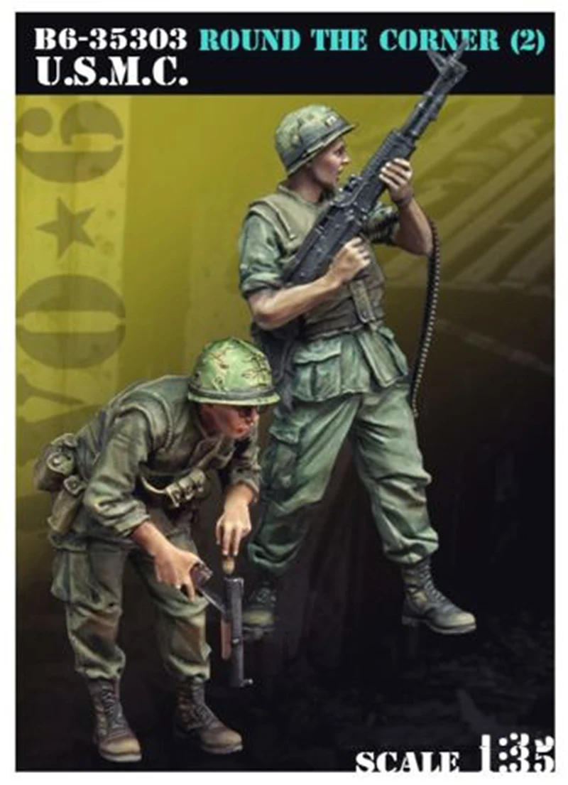 Новый несобранный 1/35 Круглый угол два стоячих полимерных набора игрушки сделай