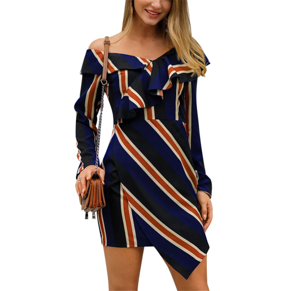 MIYU мини-платье с открытыми плечами женское весеннее асимметричное платье в