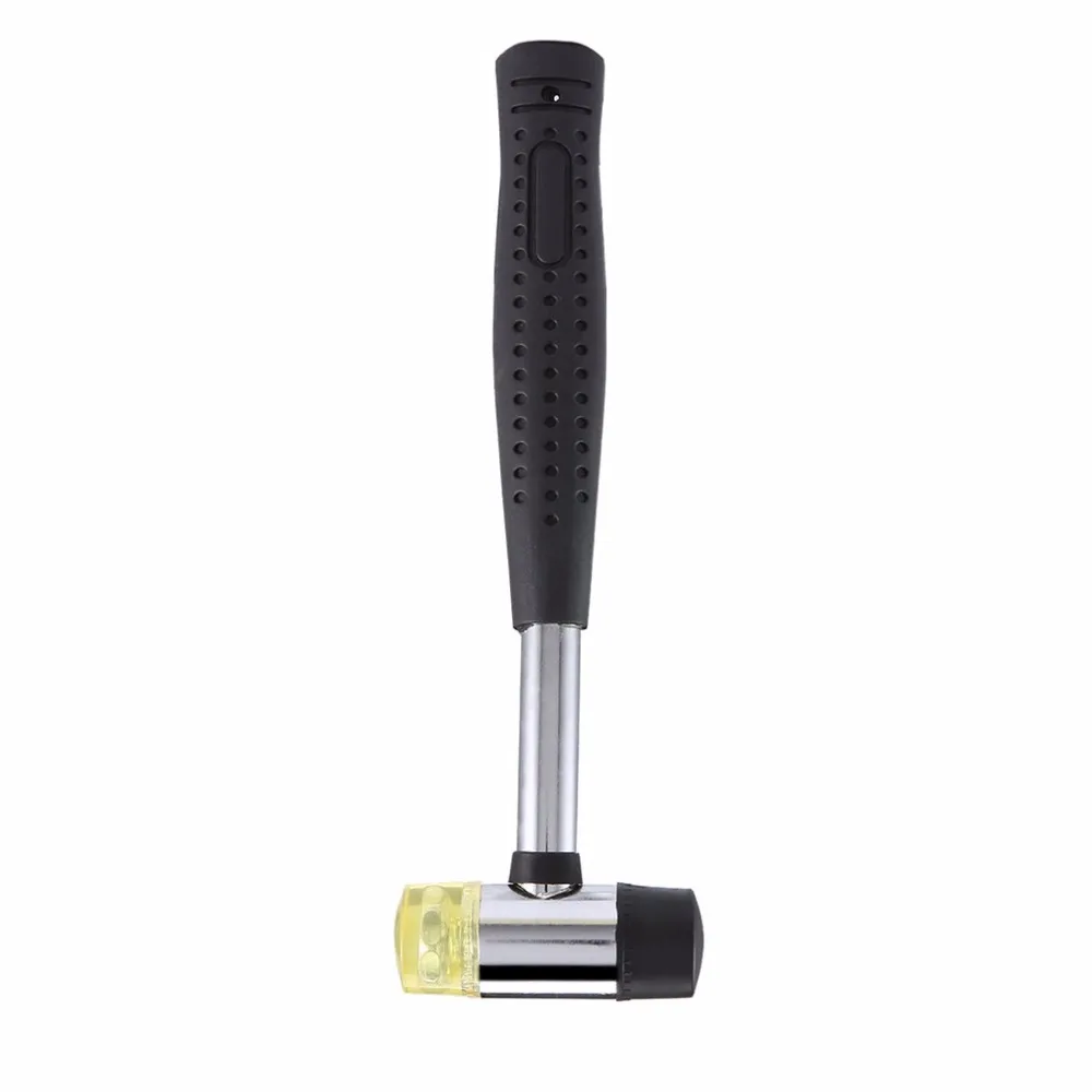 Rubber Mounting Hammer Fitting Tool Wear-resistant and Slip-proof Installation Household Tools Steel Handle Double Face | Инструменты